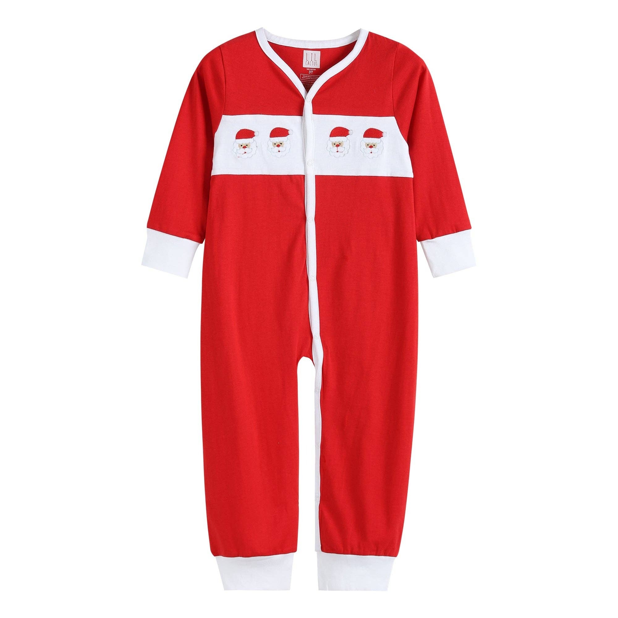 Red Santa Flap Boys Pajamas | Little Loves